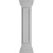 Ekena Millwork 10"W x 48"H Straight Newel Post with Panel, Flat Capital & Base Trim (Installation kit included) NWL10X48SPF0B0 - alternate 6
